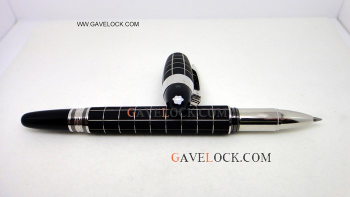 Copy Mont Blanc Starwalker Pen Metal & Black Rubber Rollerball Pen
